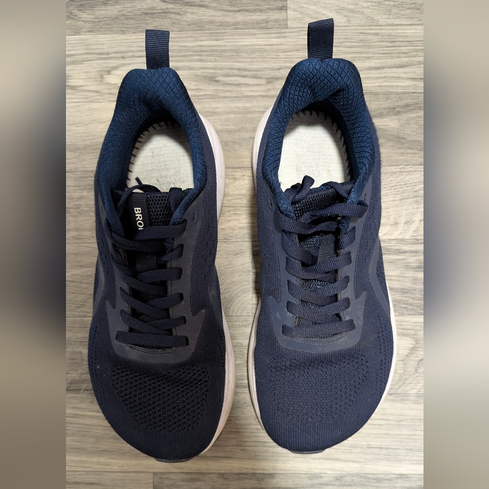 Bronax Mens Wide Toe Box Blue Sneakers 8.5W